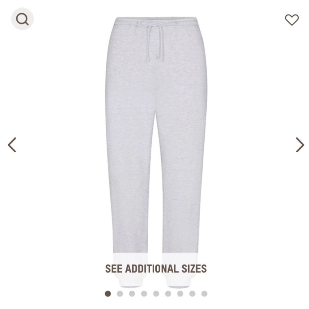 Skims cotton fleece light heather grey joggers